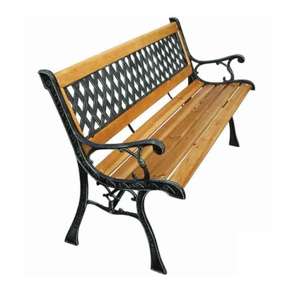 GARDEN BENCH CAST IRON/WOOD