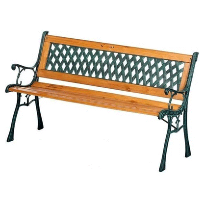GARDEN BENCH CAST IRON/WOOD