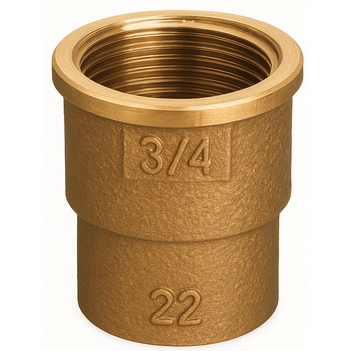 COUPLER COPPER 15X1/2" FEMALE