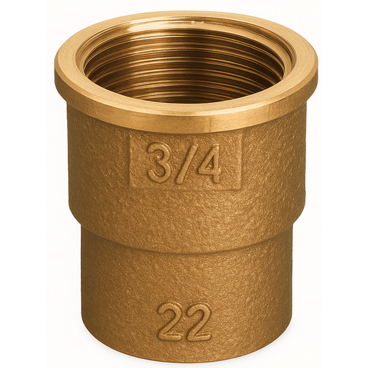 COUPLER COPPER 15X1/2" FEMALE