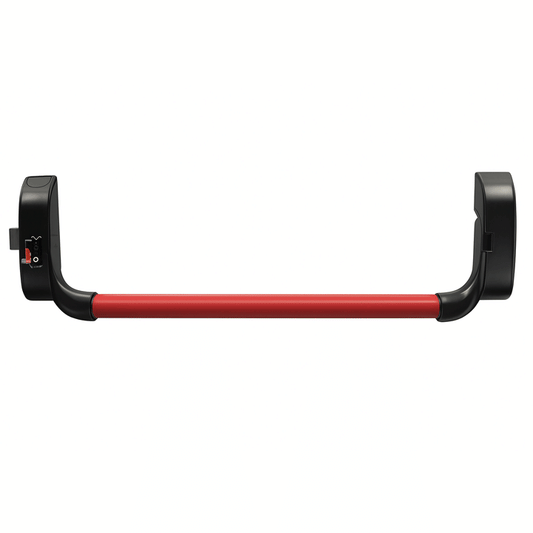 PANIC BOLT BLACK WITH BLACK BAR ISEO