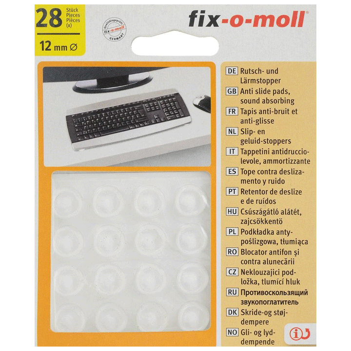 ANTI-SLIDE-PADS TRANSP. 28 12MM