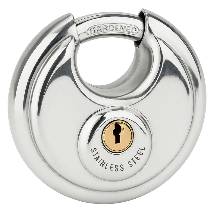 PADLOCK 80MM CIRCLE S/STEEL BLOSSOM
