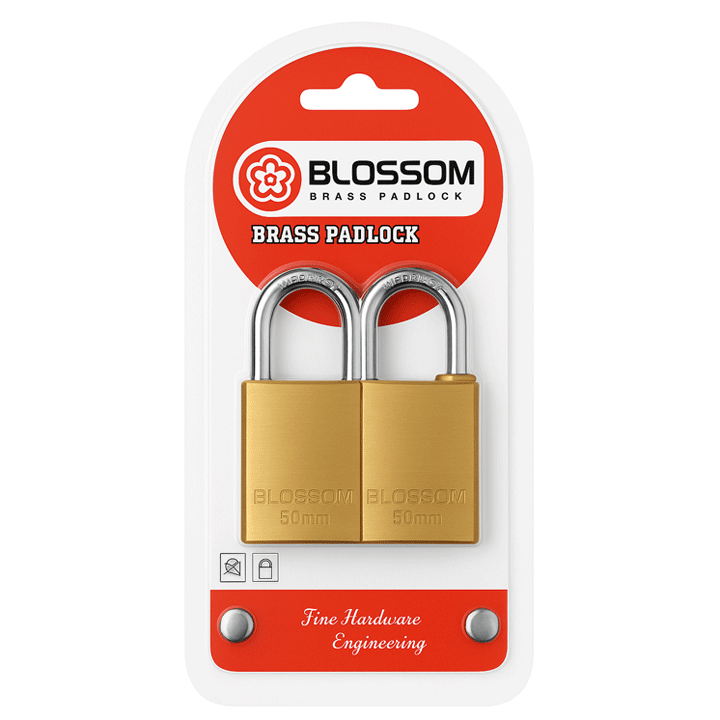 PADLOCK 20MM SET 2PCS BLISTER BLOSSOM