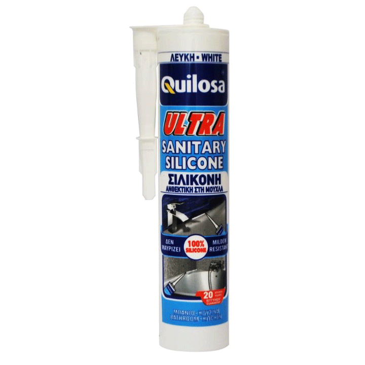 SILICONE SANITARY WHITE ULTRA 280ML QUILOSA KITCHEN
