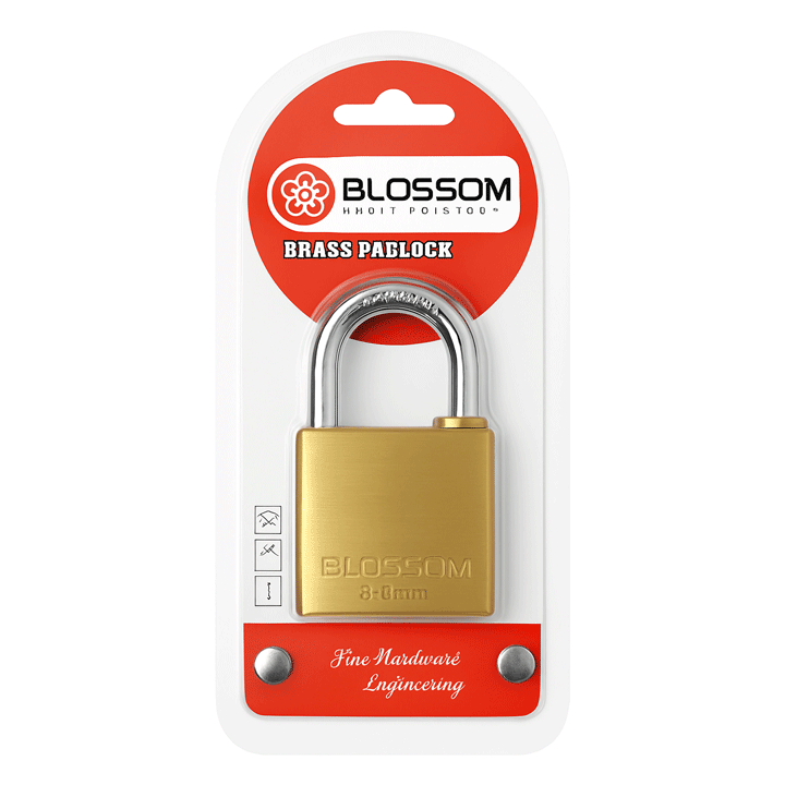PADLOCK 50MM BLISTER BLOSSOM