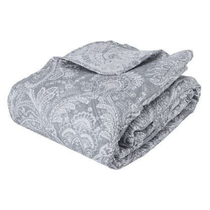 GREY COVERLET +2CUSHION COVER