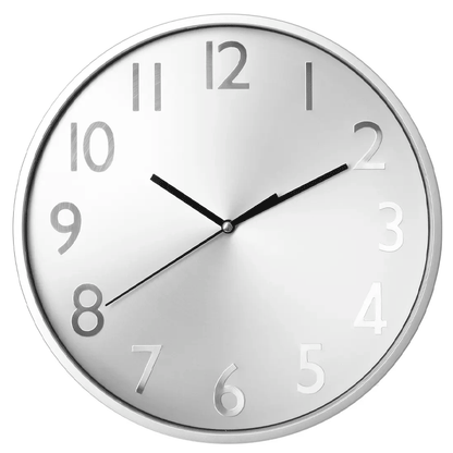 SILV PLAST/MET CLOCK ANAE D30