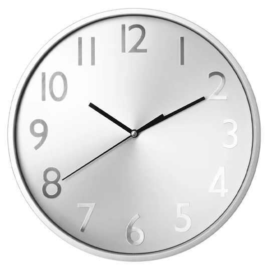 SILV PLAST/MET CLOCK ANAE D30