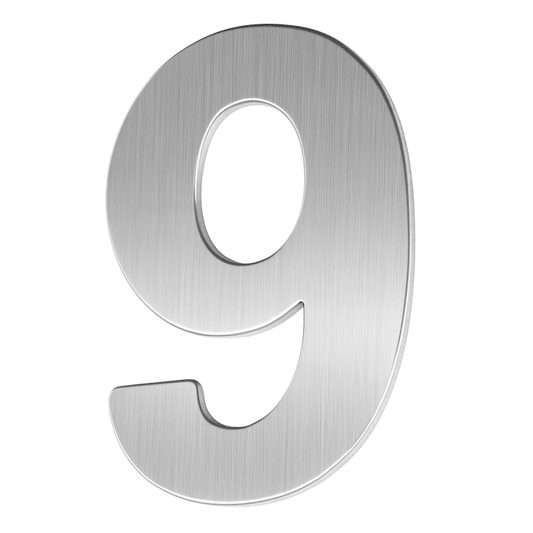 NUMBER ST/ST NICKEL 4" NO. 9