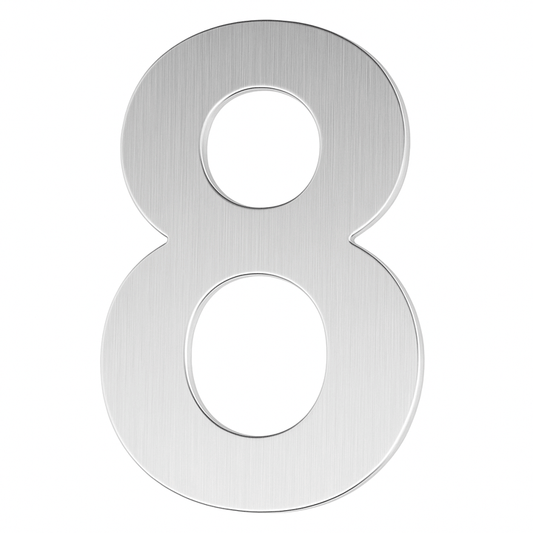 NUMBER ST/ST NICKEL 4" NO. 8