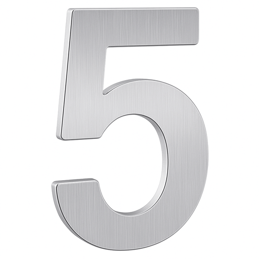 NUMBER ST/ST NICKEL 4" NO. 5