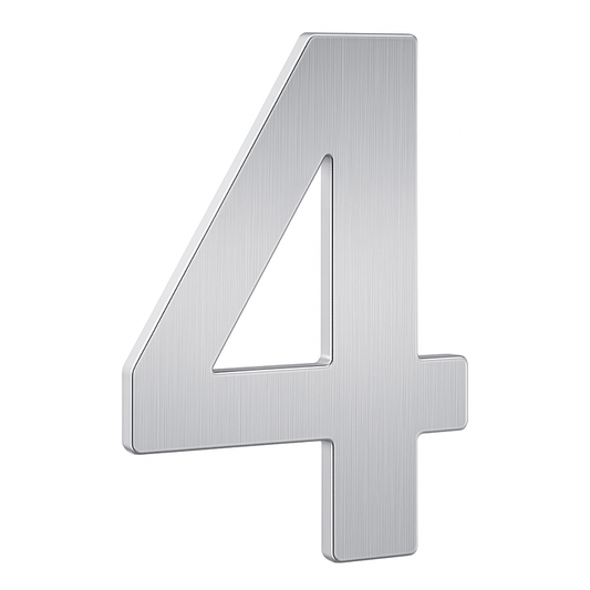 NUMBER ST/ST NICKEL 4" NO. 4