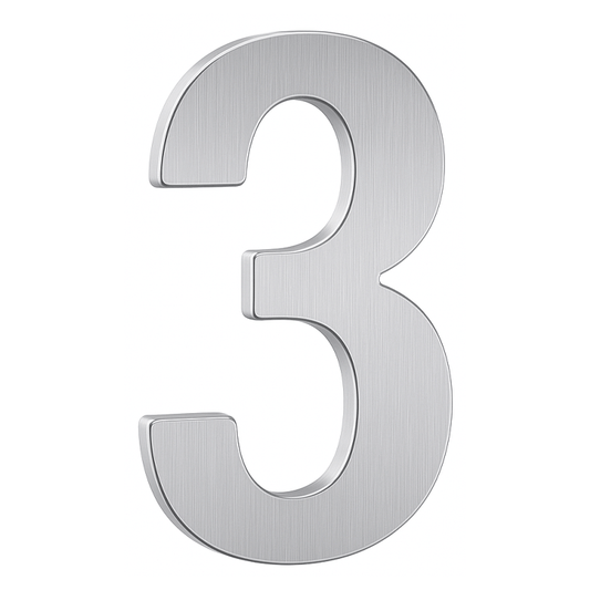 NUMBER ST/ST NICKEL 4" NO. 3