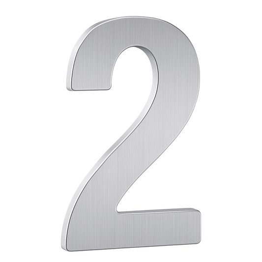 NUMBER ST/ST NICKEL 4" NO. 2