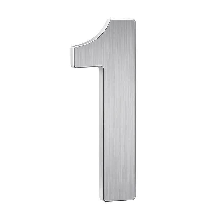 NUMBER ST/ST NICKEL 4" NO. 1