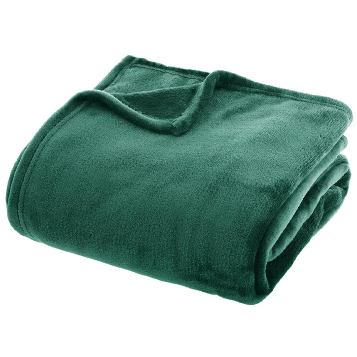 BLANKET FLANEL GREEN 180X230