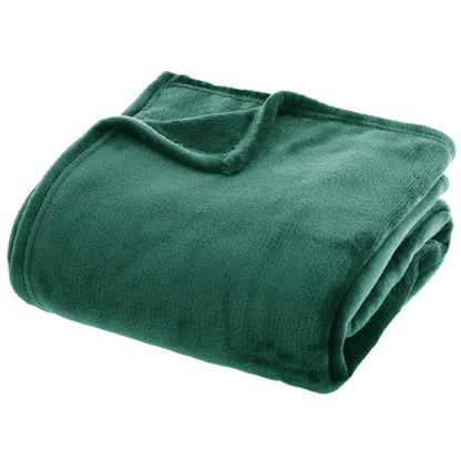 BLANKET FLANEL GREEN 180X230