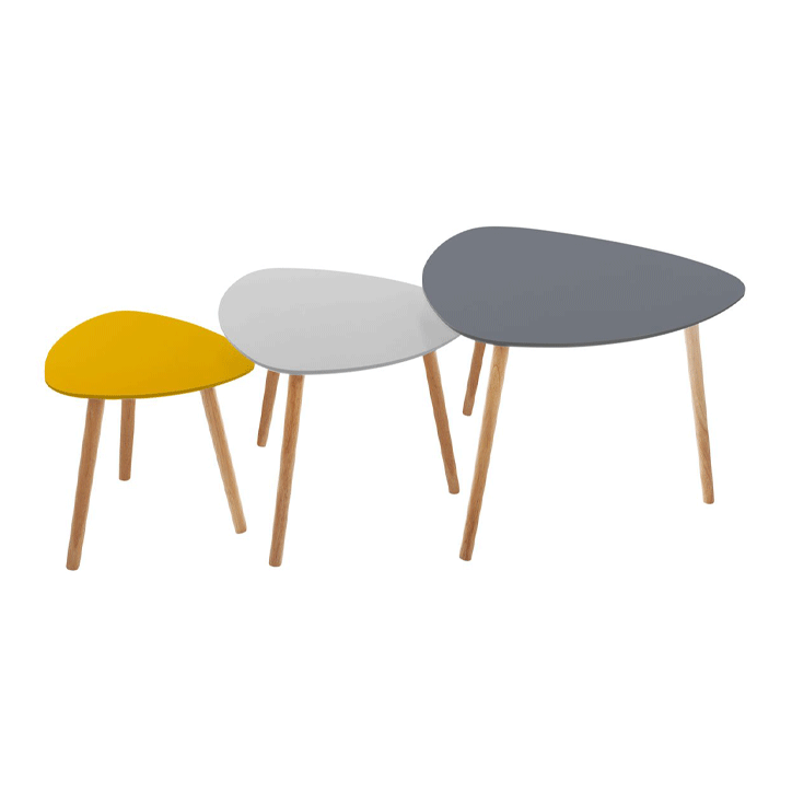 MILEO BREAK SIDE TABLE X3