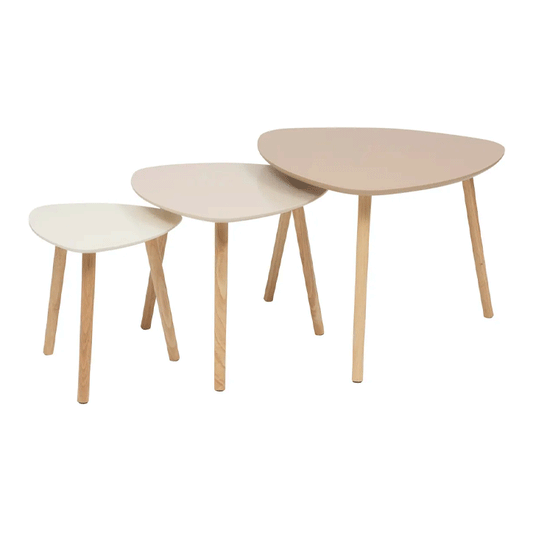 MILEO NEUTRAL SIDE TABLE X3