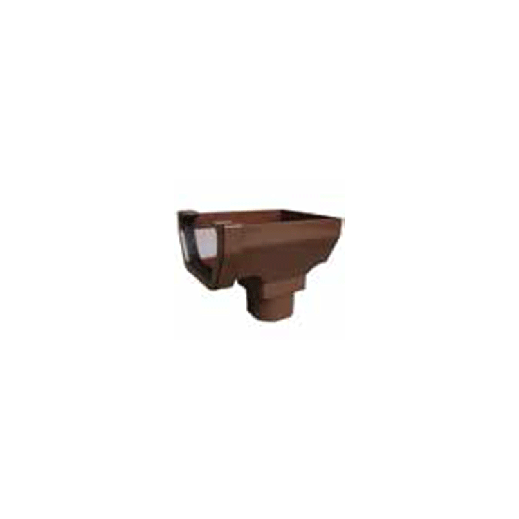 BRACKET ANGLE END CUP GUTTER PLASTIC BROWN