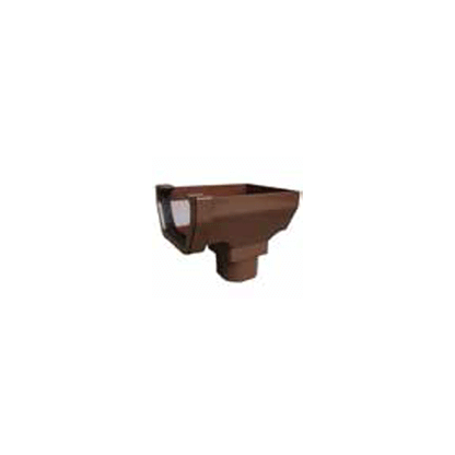 BRACKET ANGLE END CUP GUTTER PLASTIC BROWN