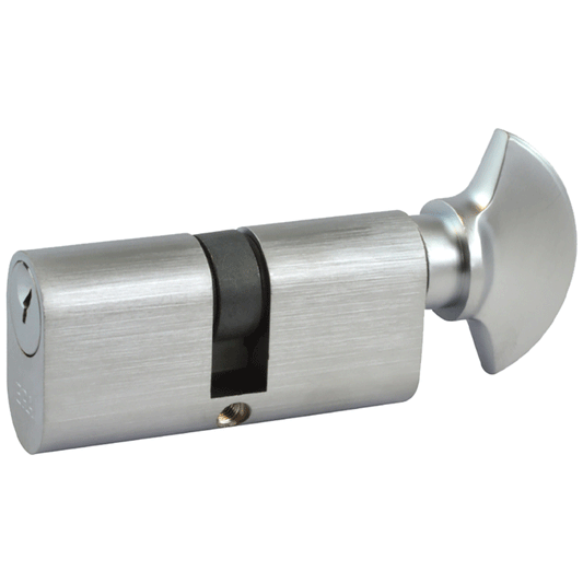 CYLINDER ANTI SNAP KNOB-SHAFT 30-30 DIMPLE KEY KD NICKEL YALE+OVAL KNOB