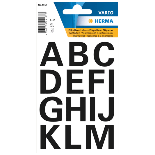 HERMA LETTERS BLACK 25MM 4167
