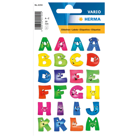 HERMA LETTERS FUNNY 20MM 4194