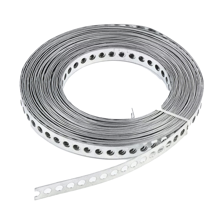 PRE-DRILLED GALVANIZED TAPE WITH HOLES 40X2MM 20M