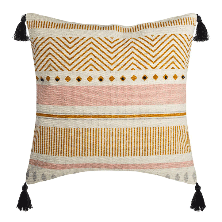 CUSHION COV STRIPE PEARL 40X40