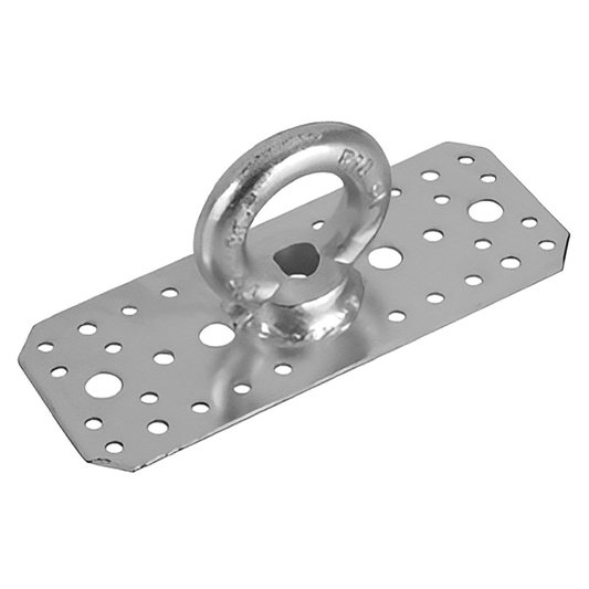 STRAIGHT PLATE WITH WELDED EYELET 170X65X2.5MM NICKEL