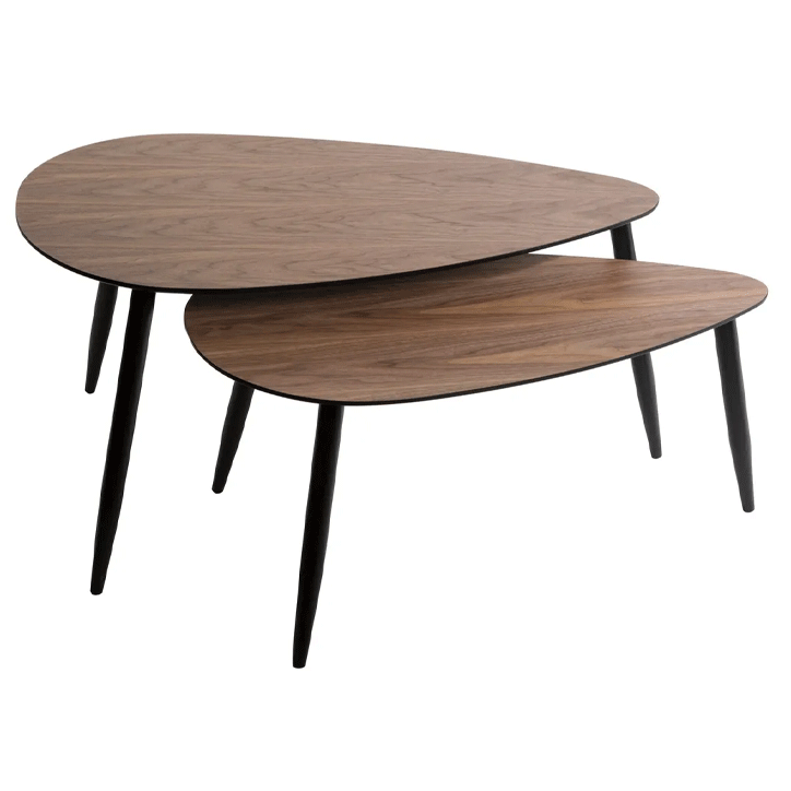 MILEO WALNUT COFFEE TABLE X2