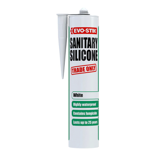 EVO-STIK SANITARY SILICONE TRADE ONLY WHITE C20