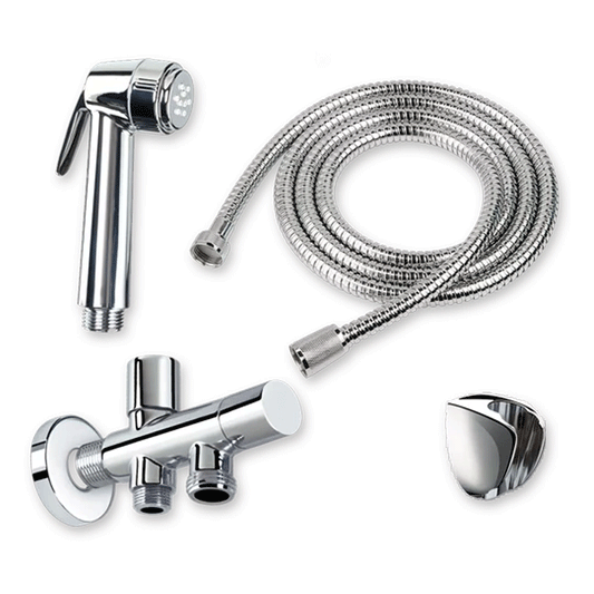 PLASTISAN BIDET SHOWER SET LAMU NICKEL
