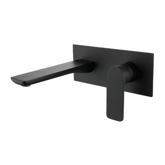 SECRET WASH BASIN WALL CONCEALED MIXER SET WITH VALVES BLACK MAT PD35-04B