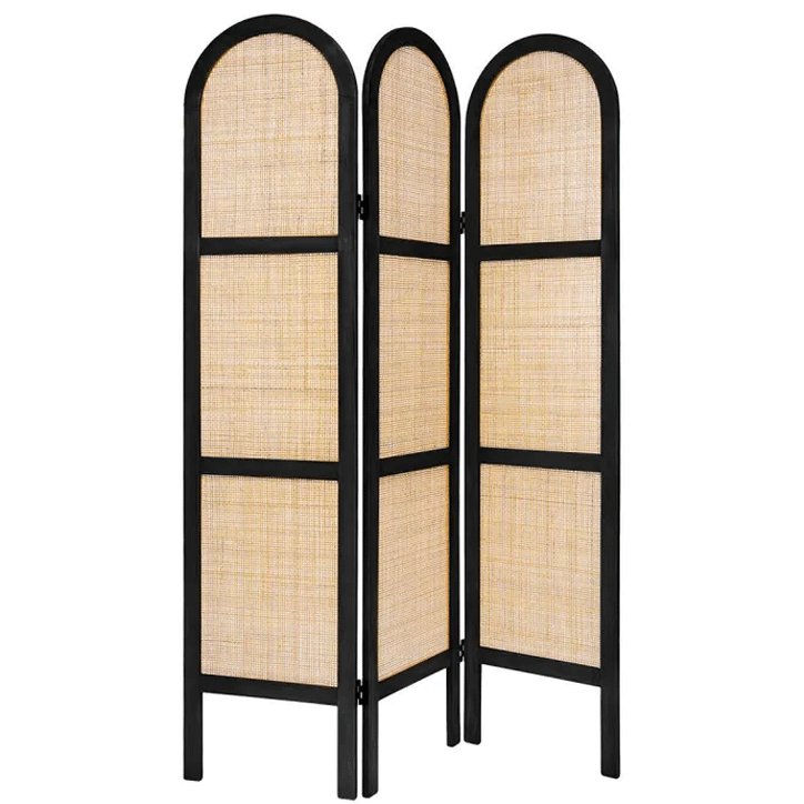 SANA BLK RATTAN SCREEN