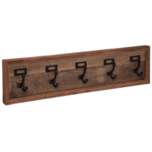 WOOD 5HOOKS HANGER PAOLO 82X20