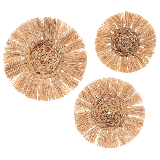 RAFFIA WALL DECO VELINA X3