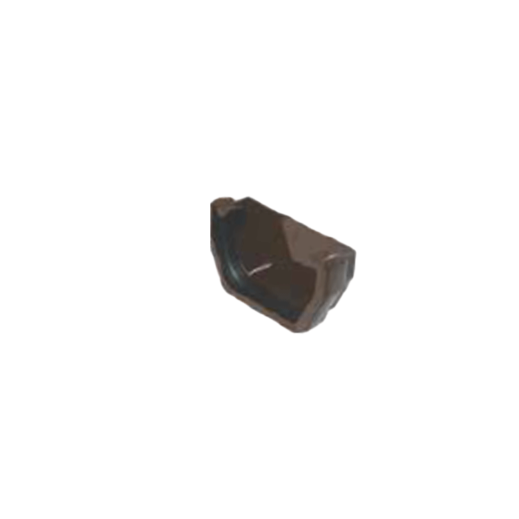 GUTTER END CAP PLASTIC BROWN