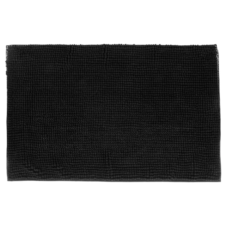 BATHMAT CHENILLE BLACK 50X80