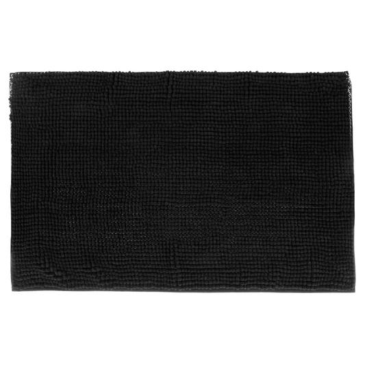 BATHMAT CHENILLE BLACK 50X80