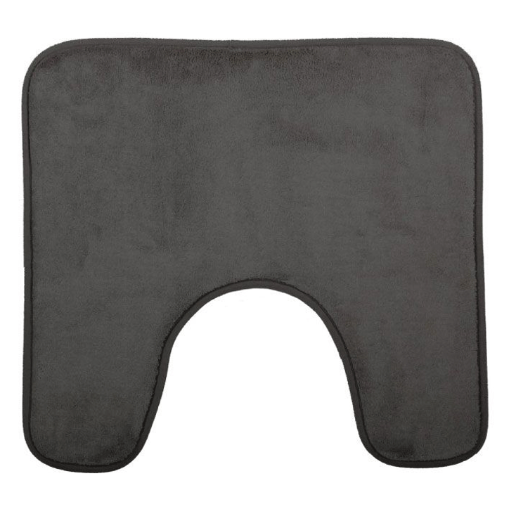 SOFT U SHAPE TOILET MAT 48X48 GREY