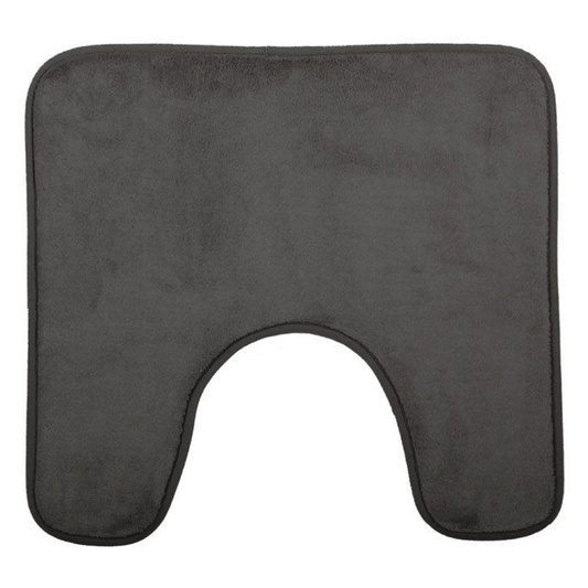 SOFT U SHAPE TOILET MAT 48X48 GREY