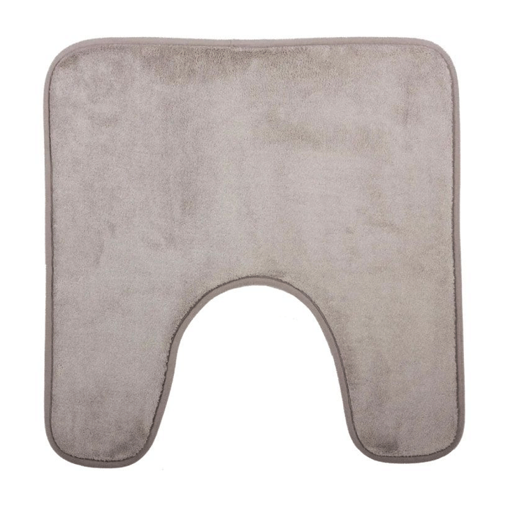 SOFT U SHAPE TOILET MAT 48X48 TAUPE