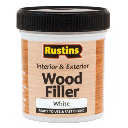 WOOD FILLER WHITE 250ML RUSTINS
