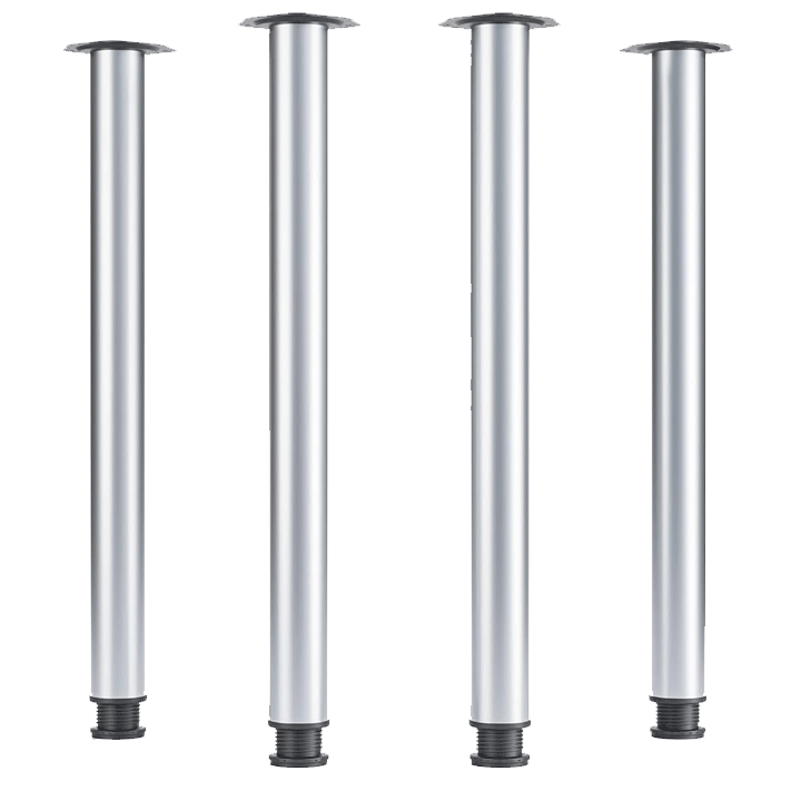 METALLIC LEG ADJUSTABLE 60MM 71CM SILVER MATT