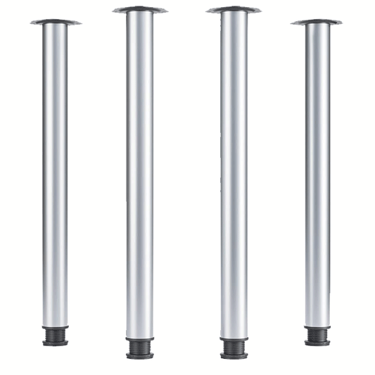 METALLIC LEG ADJUSTABLE 60MM 71CM SILVER MATT