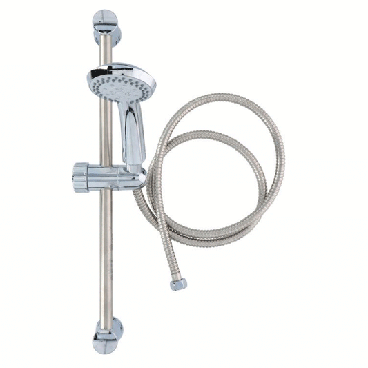 SHOWER HEAD D8CM L52CM ABS/SS 6/6 5F 150CM HOSE & BAR