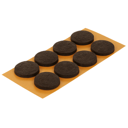 FELT PADS ADHESIVE 18MM 12PCS BROWN